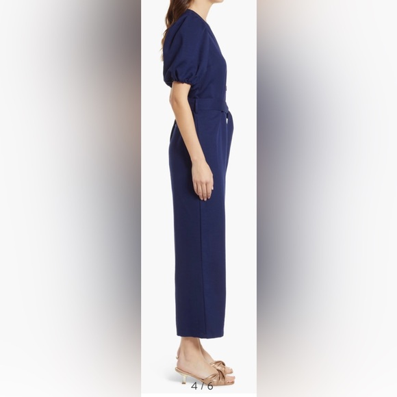 Frnch Laurine Navy Jumpsuit Size Medium (6-8) NWT - Picture 4 of 17